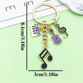 Guitar, Piano and Music Note Charm Keychains in 26 Pictured Variations for Bags and Keys view 11