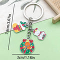 Christmas Charm Keychains Featuring Silver Santa Across 41 Pictured Variations view 9