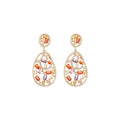 Gold And Silver Tone Multicolor Oval Drop Earrings view 5