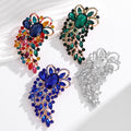 Orange Flower Crystal Eight Designs Metal Brooch Pin view 4