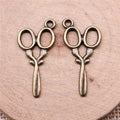 Scissors Pendant Charms in Two Antique Metal Finishes view 4