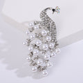 Crystal Peacock Brooch With Beaded Tail in Three Colors view 7