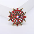 Eight Point Starburst Brooch in Four Crystal Colorways view 2