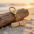 Graduate Diploma Scroll Enamel Charm Gold Lobster Clasp view 4
