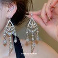 Crystal Chandelier Statement Earrings in Two Shapes view 3