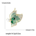 Crystal Butterfly Brooch with Pearl Accent in Two Colors view 7
