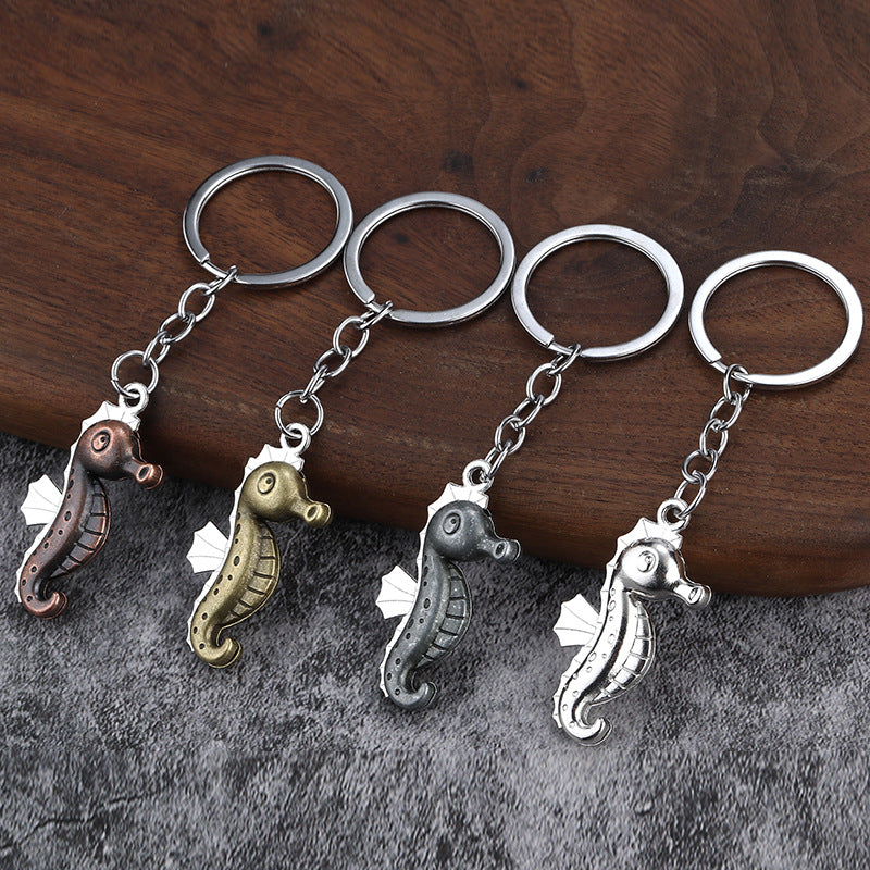 Creative Seahorse Zinc Alloy Keychain Bag Charm Gift