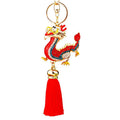 Chinese Dragon Tassel Keychains in Forty Eight Color and Motif Options view 5