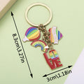 Rainbow Unicorn, Daisy And Love Charm Metal Keychains, 2 Styles view 6