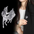 Horse Two Designs Metal Brooch Pin 4.5 x 7 cm for Jackets and Lapels view 3