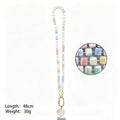 Six Color Cube Bead Necklaces With Gold Tone Heart Pendants view 7