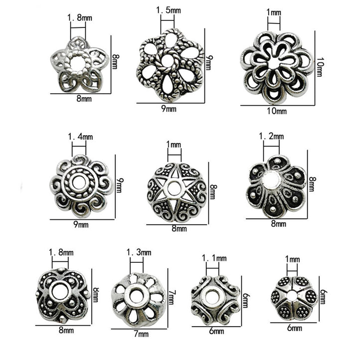 Antique Silver Spacer Bead Metal Beads with 21 Listed Options