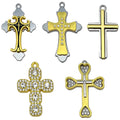 Gold-Tone Cross Metal Charms with 33 Listed Options view 6