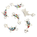 Rhinestone Dolphin Two Loop Connector Charms in Four Styles view 4