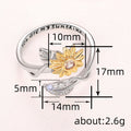 Two Tone Open Sunflower Ring You Are My Sunshine Band view 4