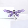 Translucent Dragonfly Brooch with Polished Metal and Decorative Accents view 2