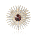 Radiating Crystal Sunburst Brooch in Blue or Purple view 5
