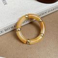 Acrylic Marbled Stretch Bangles Gold Spacers 16 Colors view 6