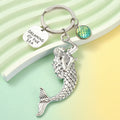 Silver Mermaid Dreaming of the Sea Keychain Scale Charm view 3