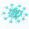 Colorful Enamel Star Charms With Gold Tone Loop in Nine Colors view 11