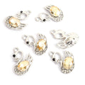Faceted Crystal Swan Metal Pendant Charms in 14 Color Styles view 12