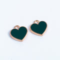 Colorful Enamel Heart Charm Pendant In Six Bright Shades For Jewelry Making view 3