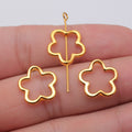 Open Flower Outline Beads in Seven Metal Color Finishes view 9