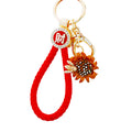 Jeweled Bee Sunflower Keychains in Yellow Orange and Assorted Colors view 5