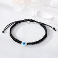 Colorful Single Blue Evil Eye Adjustable Cord Bracelets in Ten Designs view 3
