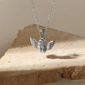 Metal Angel Cherub Pendant Necklace Gold or Silver view 6
