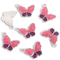 Two Tone Butterfly Enamel Metal Charms, 10 Colorways view 7