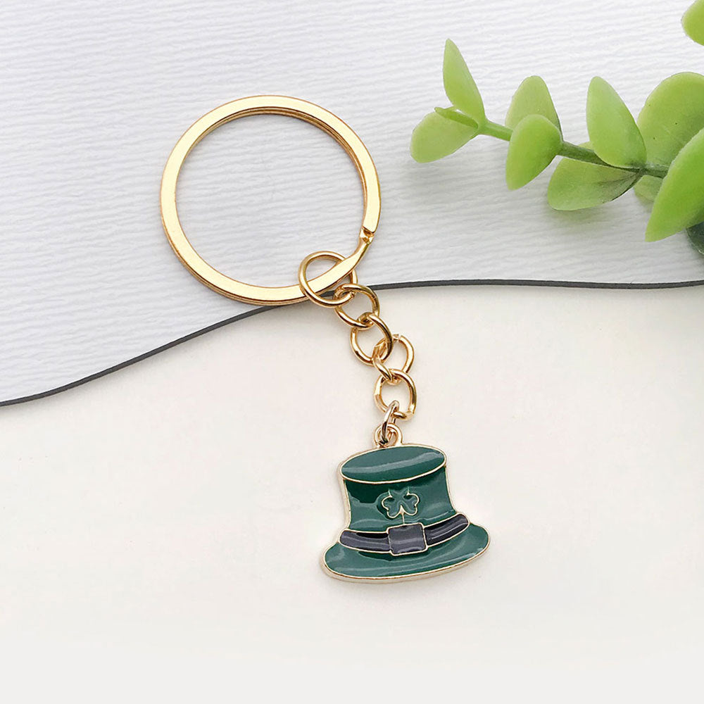 Zinc Alloy Lucky Clover Hat Charm Pendant for Irish Bracelet Earrings DIY Jewelry