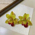 Layered Orchid Stud Earrings in Five Bright Colorways view 10