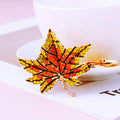 Crystal Autumn Maple Leaf Keychains in Plain and Fortune Cord Options view 4