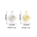 Crystal-Accented Gold Silver Sunflower Alloy Charms in 2 Styles view 5