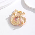 Green Gold Tone Dragon Five Designs Metal Brooch Pin view 3