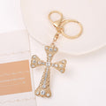 Rhinestone Cross Keychain Metal Crystal Pendant Bag Charm view 2