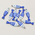 Striped Enamel Fish Charms in Assorted Bright Colors view 4
