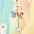 Jeweled Pearl Dragonfly Keychains in Multicolor White and Assorted Options view 1