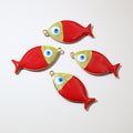 Colorful Enamel Fish Charms in Twelve Color Options view 11