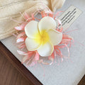 Fabric Plumeria Flower Duckbill Hair Clips Seven Colors view 9