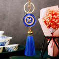 Crystal Round Fortune Plaque Tassel Keychains in Five Colors plus Assorted view 8