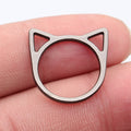 Open Cat-Head Frame Charms in Six Size and Finish Styles view 9