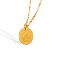 Gold Angel Coin Pendant Necklace Love Angel 316L Disc view 5