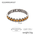 Watch Band Link Bracelets Gold Black Steel Two-Tone view 9