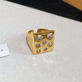 Open Zircon Star Square Emerald Cut Rings Six Styles view 8