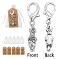 Silver Tone Crowned Rabbit Lobster Clasp Charm and Attached Hardware view 1