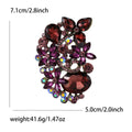 Oversized Floral Crystal Swirl Brooch in Seven Colorways view 6