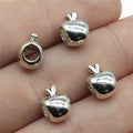 10x8x7mm 1.2g Antique Silver Zinc Alloy Apple Large Hole Beads for Bracelet DIY Jewelry Making