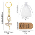 Ballerina Dancer Keychain Rhinestone Gold Ring Nine Colors view 4